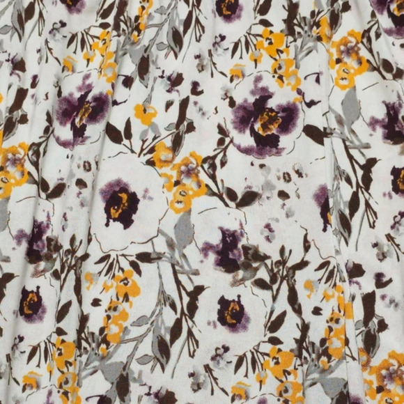 NANETTE LEPORE Floral Lightweight Elastic Waistband Pajama Pants, Pink Trim Hem - Picture 10 of 12